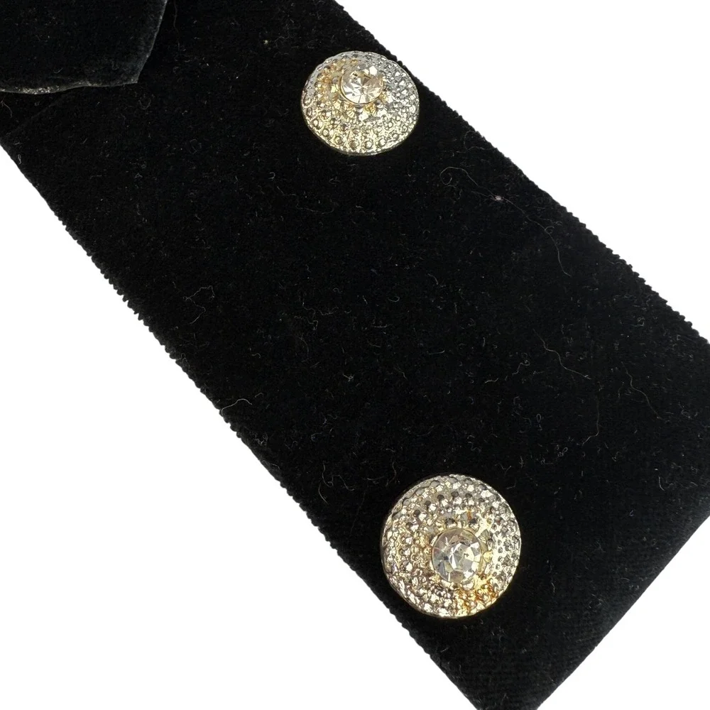 Vintage The Limited Rhinestone‎ Belt Velvet Womens Size Large Hollywood Glam